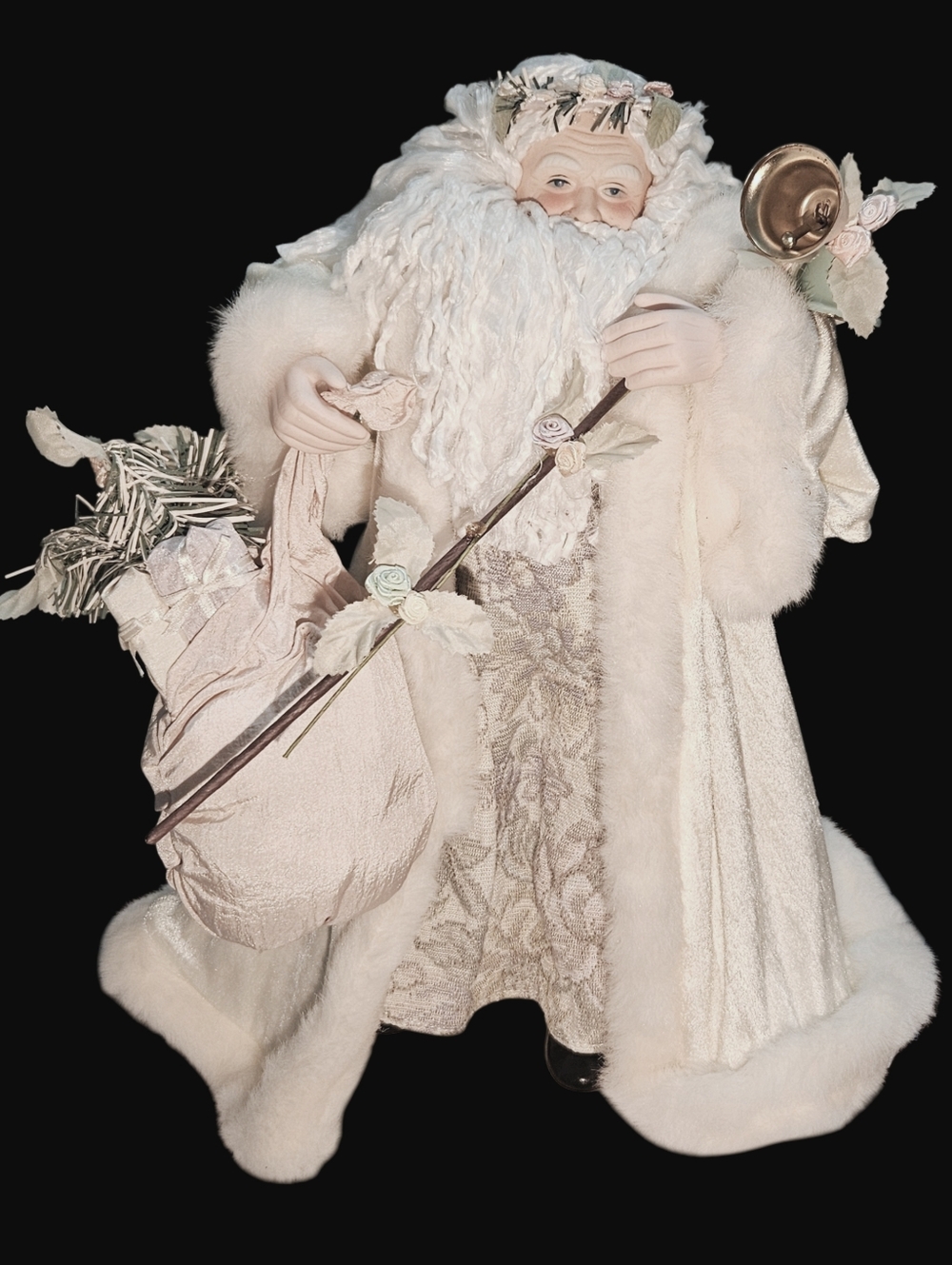 Brinn’s 1991 16" English Garden Santa Christmas Porcelain Doll - Picture 2 of 12